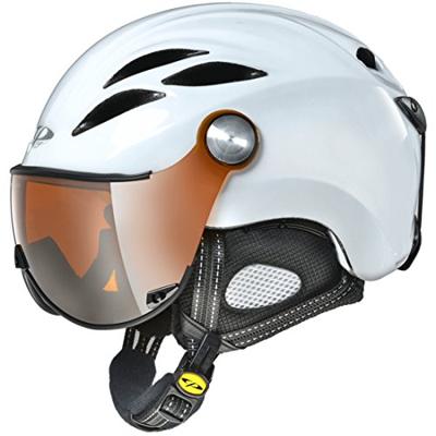 Cp Curako Skihelm met Vizier Wit | Spiegel Vizier (☁/❄/☀) Cp Curako Skihelm met Vizier Wit | Spiegel Vizier (☁/❄/☀)