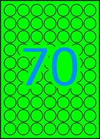 Apli ronde etiketten in etui diameter 19 mm, groen, 560 stuks, 70 per blad - thumbnail