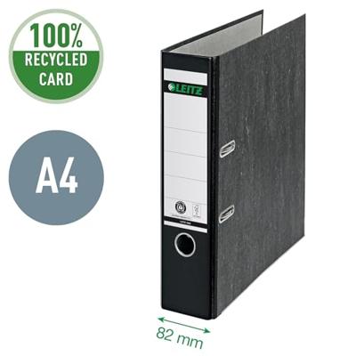 Ordner Leitz 1080 A4 80 mm karton gewolkt zwart - thumbnail