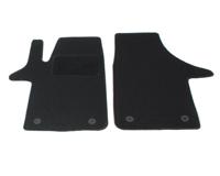 Automatten op maat - zwart stof - VW Transporter T5 2003-2016 (voorzijde) - thumbnail