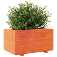 Plantenbak 90x60x49,5 cm massief grenenhout wasbruin - thumbnail