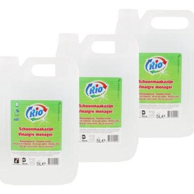 Rio Schoonmaakazijn 3 x 5 Liter - Extra Krachtig tegen Tegelaanslag