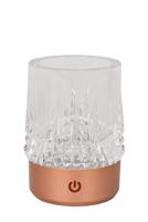 Lucide LILY - Oplaadbare Tafellamp - Accu/Batterij - Ø 8 cm - LED 3 StepDim - 1x3W 2700K/3000K - Koper - Set van 3 - thumbnail