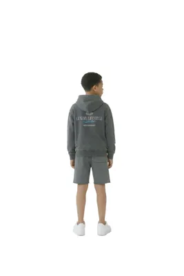 Malelions Relaxed Lifestyle Zip Hoodie Kids Donkergrijs - Maat 152 - Kleur: Donkergrijs | Soccerfanshop