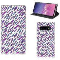Samsung Galaxy S10 | Hoesje met Magneet | Feathers Color - thumbnail