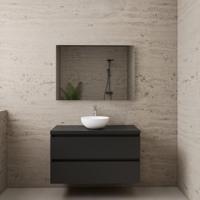 ACTIE BWS Badmeubel | Paris | Mat Zwart | 100 cm | met topplaat - thumbnail
