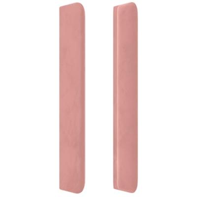 Boxspring met matras fluweel roze 160x200 cm