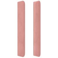Boxspring met matras fluweel roze 200x200 cm - thumbnail