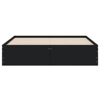 Bedframe met lades bewerkt hout zwart 140x200 cm - thumbnail