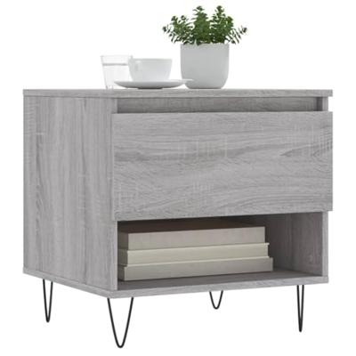 Salontafels 2 st 50x46x50 cm bewerkt hout grijs sonoma eiken