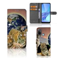 OPPO A53 | OPPO A53s | Telefoonhoesje | Met pasjeshouder | Roofdieren - thumbnail