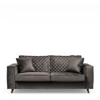 Rivièra Maison 2,5-zits Bank 'Kendall' Velvet, kleur Grimaldi Grey - thumbnail