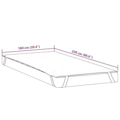 Matrasbeschermer waterdicht 100x220 cm wit