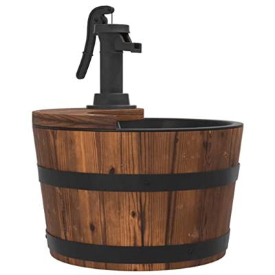 VidaXL Waterfontein met pomp 28x28x34,5 cm massief vurenhout