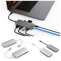 Hyper HD247B-gray Hyperdrive Slim 8-in-1 hub voor MacBook en USB-C apparaten, grijs - thumbnail