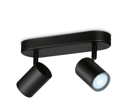 WiZ IMAGEO WiZ Spots 2x5W B 27-65K TW 871951455183100 LED-plafondlamp 10 W Zwart