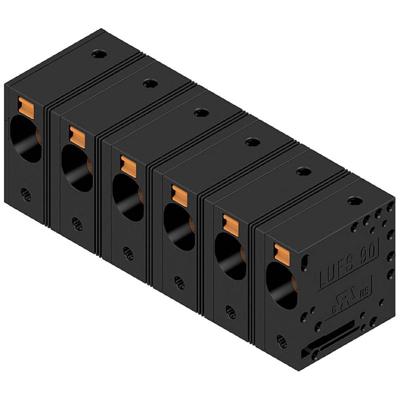 Weidmüller 2500660000 Veerkrachtklemblok 16 mm² Aantal polen 6 Zwart 10 stuk(s)