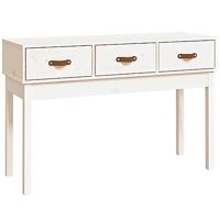 Wandtafel 114x40x75 cm massief grenenhout wit - thumbnail