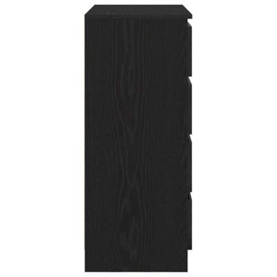 Dressoir met lades 71x35x84 cm spaanplaat zwart eikenkleurig Dressoir met lades 71x35x84 cm spaanplaat zwart eikenkleurig