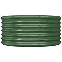 Plantenbak 80x80x36 cm gepoedercoat staal groen - thumbnail