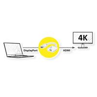 ROLINE 4K DisplayPort/HDMI Adapter, v1.2, DP Male - HDMI Female, Actief - thumbnail