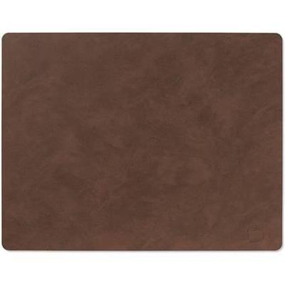 LIND DNA - Dinner Mat Square - Placemat 35x45cm Nupo Dark Brown