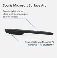 Microsoft Surface Arc Muis Bluetooth BlueTrack Zwart 2 Toetsen 1200 dpi - thumbnail