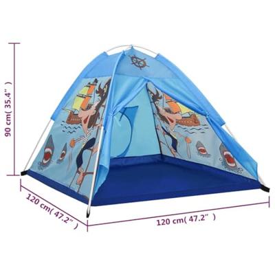 Kinderspeeltent 120x120x90 cm blauw