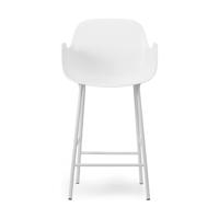Normann Copenhagen Form barkruk H75 met armleuning White vierpoot staal - thumbnail