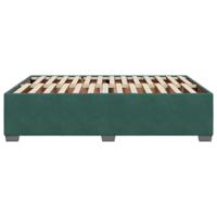 Bedframe zonder matras 140x190 cm fluweel donkergroen - thumbnail