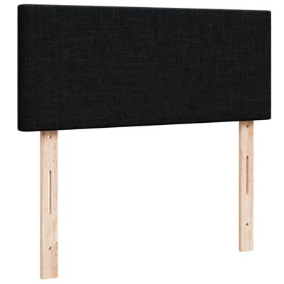 Boxspring met matras stof zwart 140x190 cm