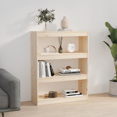 Boekenkast/kamerscherm 80x30x103,5 cm massief grenenhout - thumbnail
