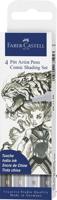 Faber Castell Tekenstift Pitt Artist Pen Comic - 4-delige etui - thumbnail