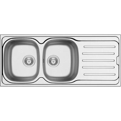 Spoelbak Uitstortgootsteen Van Marcke Callisto 2B 116x50 cm RVS Go by Van Marcke Spoelbak Uitstortgootsteen Van Marcke Callisto 2B 116x50 cm RVS Go by Van Marcke