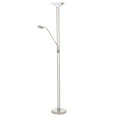 Eglo Staande lamp met leeslampBaya mat chroom - 93874