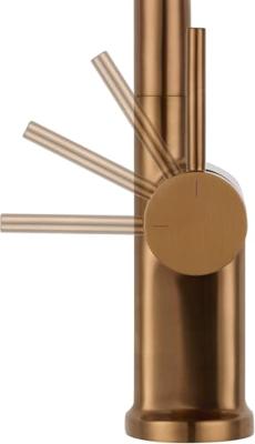 Ben Navan industriële wastafelkraan geborsteld koper