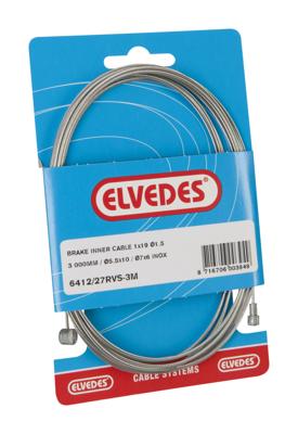 Elvedes Rem-binnenkabel rvs 2-nippels 3m Elvedes Rem-binnenkabel rvs 2-nippels 3m
