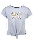 Like Flo Meisjes sweat top met knoop - Sky - thumbnail