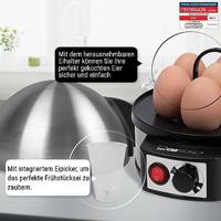 Clatronic EK3321 Eierkoker Met eierprikker, Met maatbeker RVS (geborsteld) - thumbnail