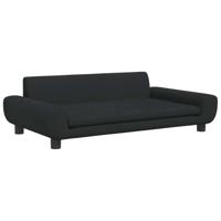 VidaXL Hondenmand 100x54x33 cm fluweel zwart - thumbnail