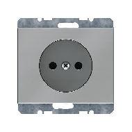 Berker K5 wandcontactdoos 1-voudig edelstaal