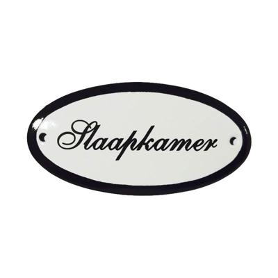 Deurbord emaille ovaal Slaapkamer