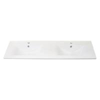 Wastafel Differnz Style 120 cm 2 Kraangaten Wit Differnz - thumbnail