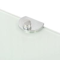 Hoekschap met chromen dragers 25x25 cm glas wit - thumbnail