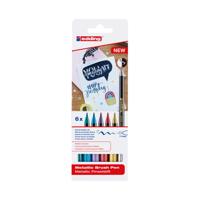 Brushpen edding 1340 metallic assorti set à 6 stuks - thumbnail