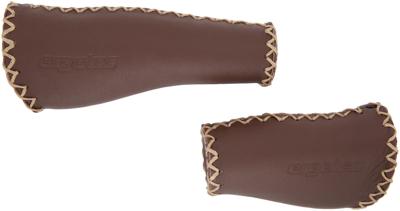 Ergotec monaco set handvatten leder 135/92mm bruin