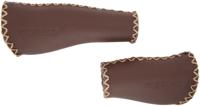 Ergotec monaco set handvatten leder 135/92mm bruin - thumbnail