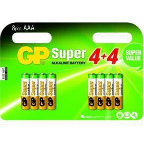 AAA batterijen multipack - 8 stuks | GP | Alkaline | GP0080
