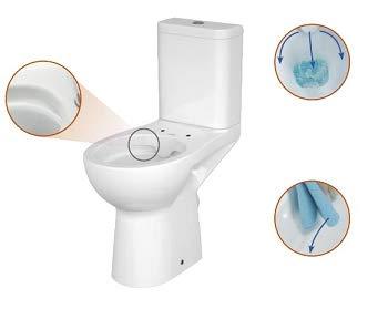 Verhoogd Toilet Sapho Handicap P-Trap Wit