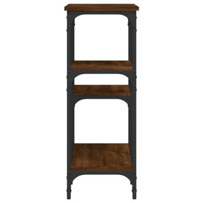 Wandtafel 80x29x75 cm bewerkt hout bruin eikenkleur Wandtafel 80x29x75 cm bewerkt hout bruin eikenkleur